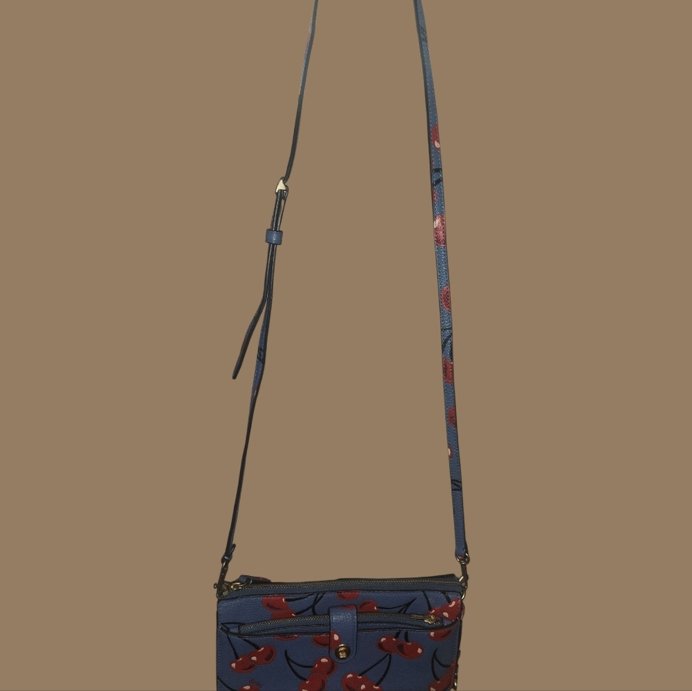 Stylish Blue and Red Crossbody Bag